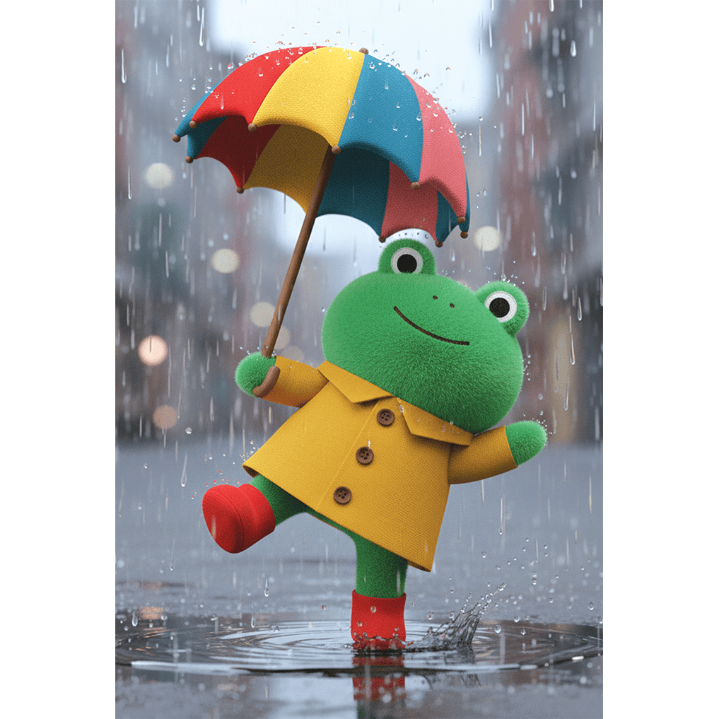 Frog Thinking Of You lenticular card by Cardmore, featuring a colorful frog design and a moving image for everyday greeting.